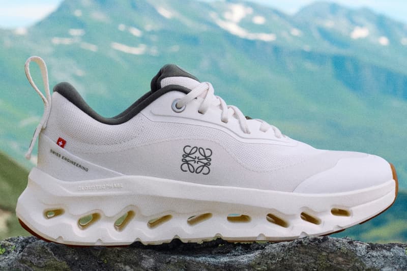 loewe on running sneaker shoe orange rust white trainer logo