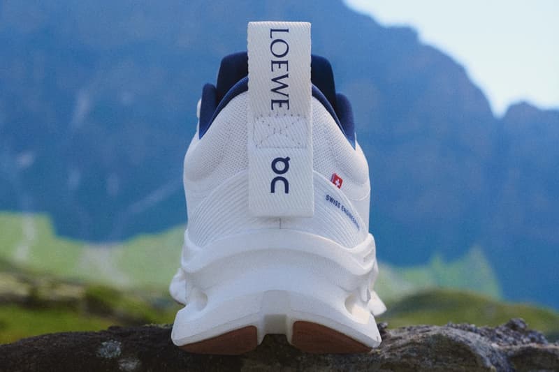 loewe on running sneaker shoe orange rust white trainer logo