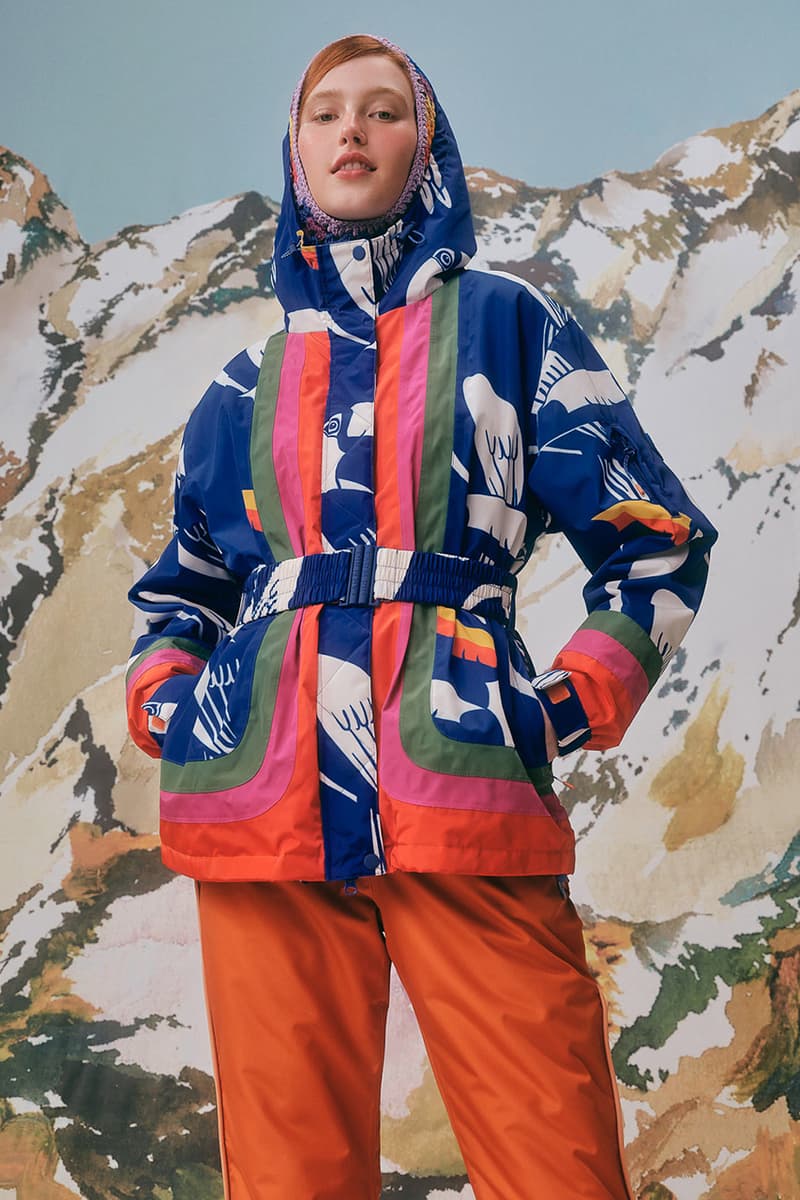 FARM Rio, Ski Collection, Prints, Puffer Jackets, Pants, Jumpsuits, Red, Blue, Pink, Yellow, Green