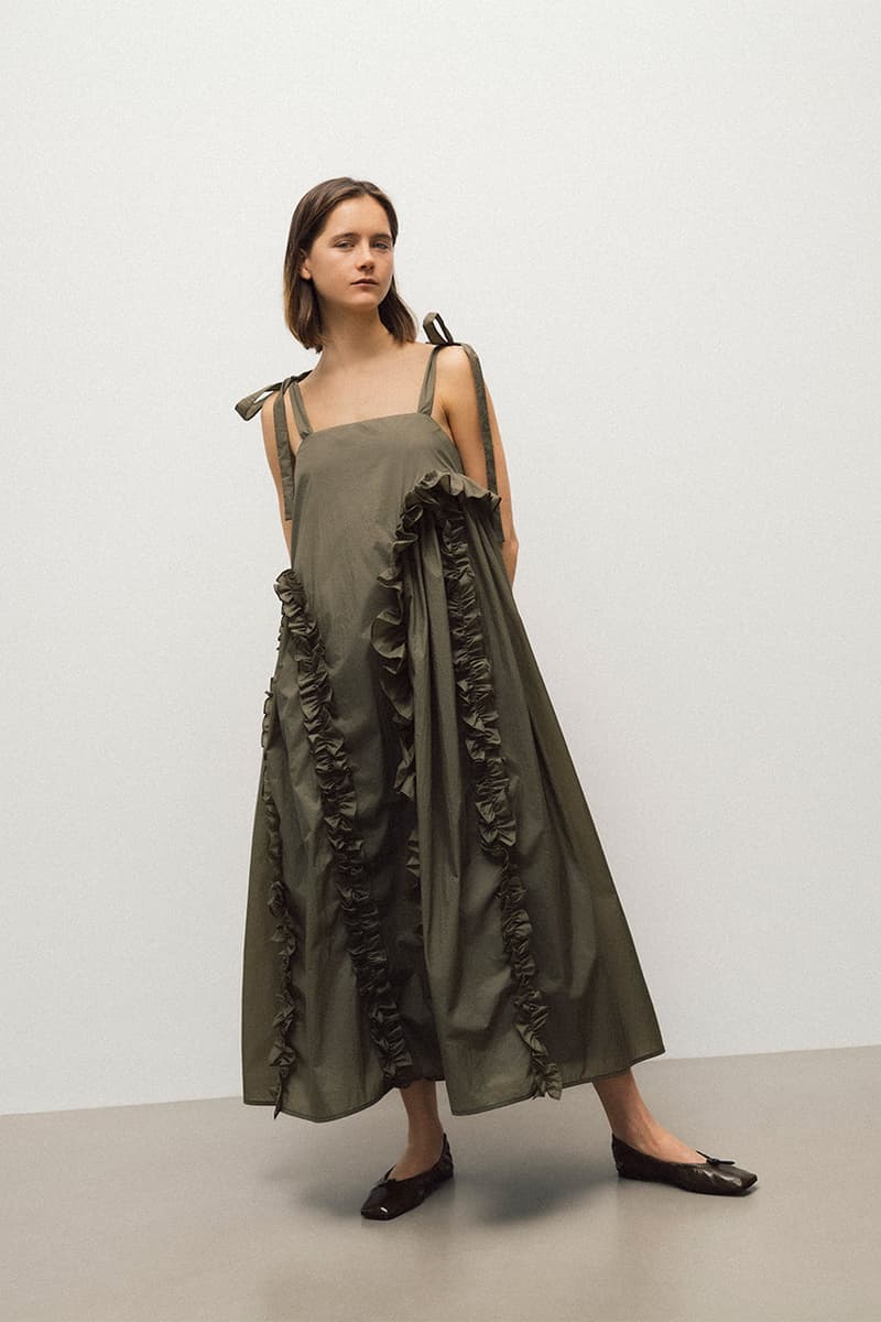 Cecilie Bahnsen, Nona Source, Collaboration, Dresses, Shirts, Jackets, Skirt, White, Black, Green, Grey