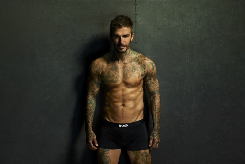 david beckham man model footballer body naked underwear boss boxers