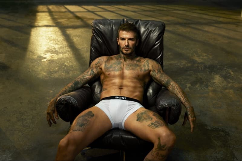 david beckham man model footballer body naked underwear boss boxers