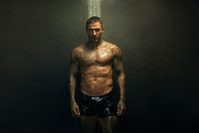 david beckham man model footballer body naked underwear boss boxers