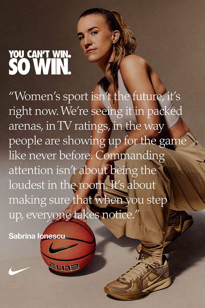 Nike, So Win, Jordan Chiles, Caitlin Clark, Sabrina Ionescu, Sha’Carri Richardson, A’ja Wilson, Sophia Wilson, Doechii, Super Bowl, жіночий спорт, натхнення, сила, автентичність,