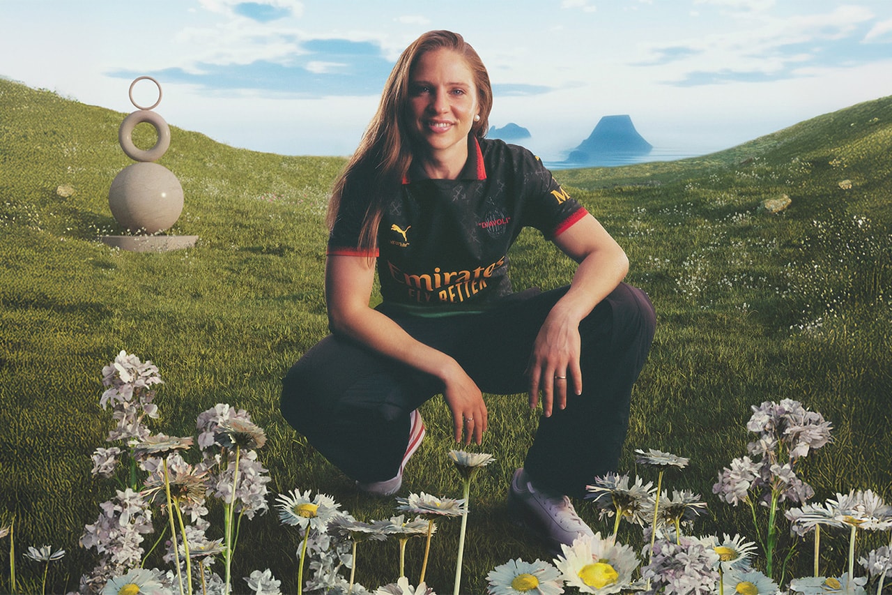 Off-White, PUMA, AC Milan, Dreamland, футбольна форма, Місяць чорної історії, стритвір, мода, спорт, колаборація, Maria Valdes, Cristiano Fagnani,