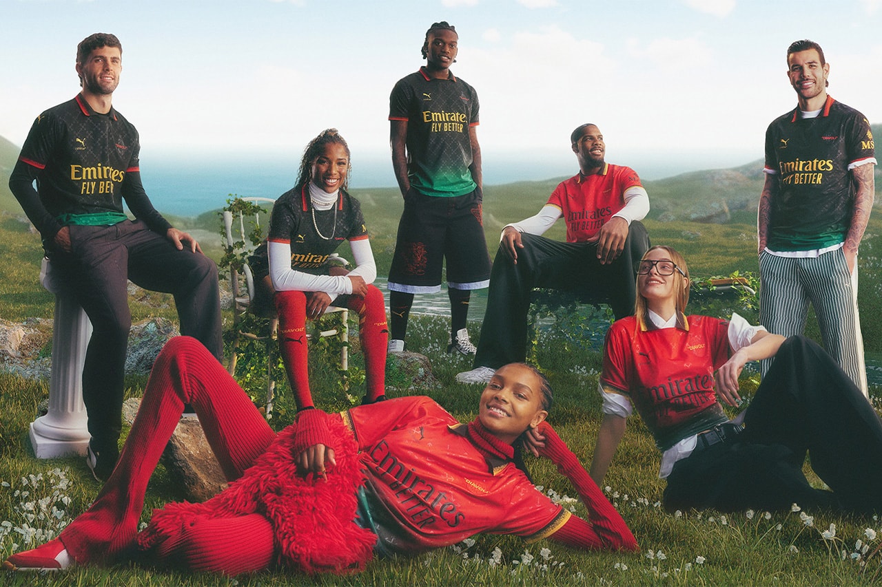 Off-White, PUMA, AC Milan, Dreamland, футбольна форма, Місяць чорної історії, стритвір, мода, спорт, колаборація, Maria Valdes, Cristiano Fagnani,