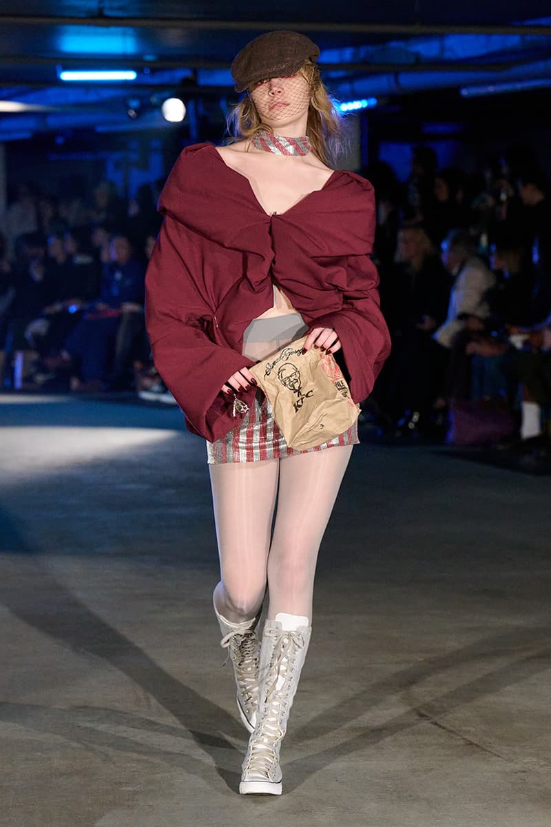 Sinead Gorey, Fall/Winter 2025, London Fashion Week, Runways, Converse, KFC, Collaboration, Sneakers, Coats, Jackets, Y2K, Office