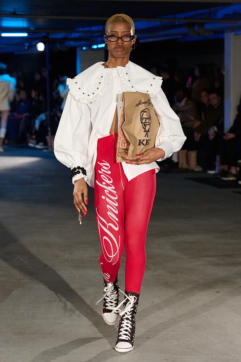 Sinead Gorey, Fall/Winter 2025, London Fashion Week, Runways, Converse, KFC, Collaboration, Sneakers, Coats, Jackets, Y2K, Office