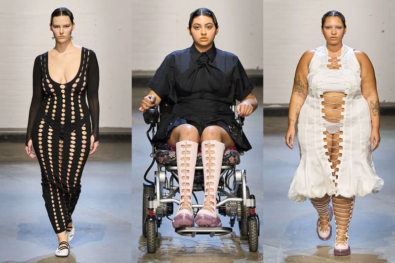 sinead o dwyer wheelchair plus sized model shibari clothing runway