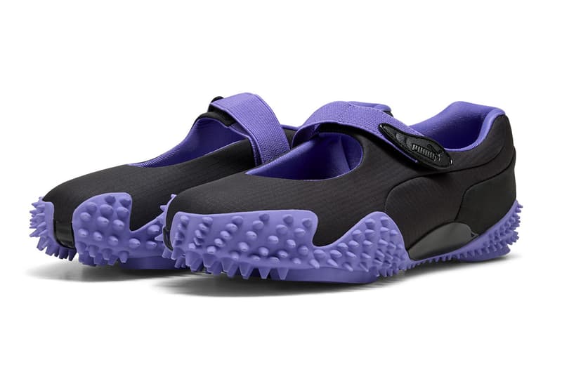 puma mostro sneaker mary jane purple black white grey strap velco 