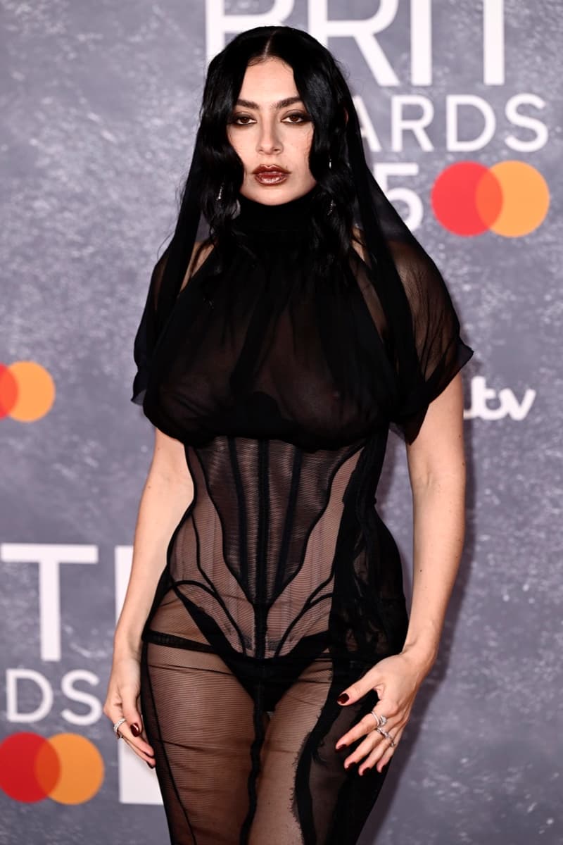 charli XCX dilara findikoglu sheer dress red carpet 