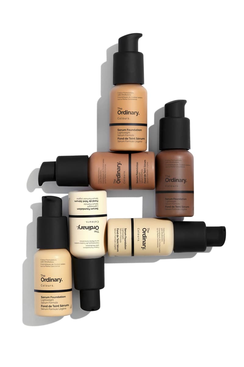 bottles of the ordinary's serum foundation, skincare, makeup, beauty