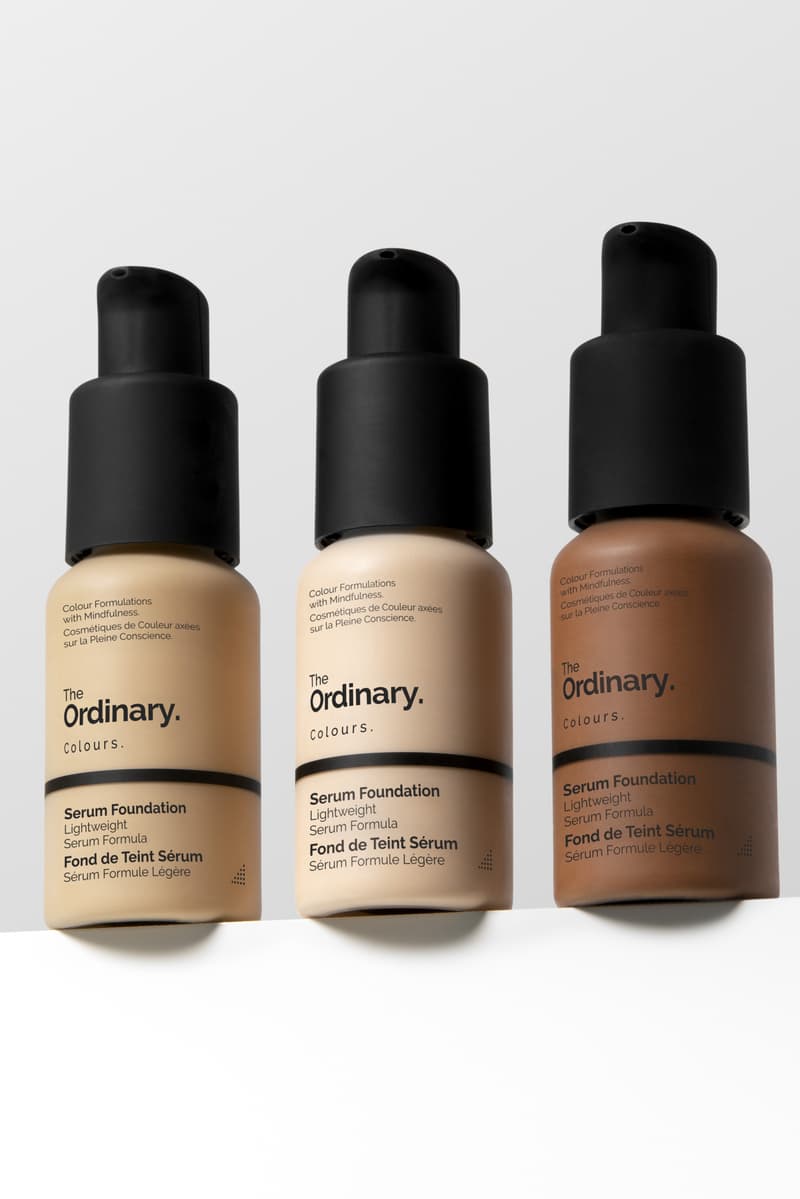 bottles of the ordinary's serum foundation, skincare, makeup, beauty