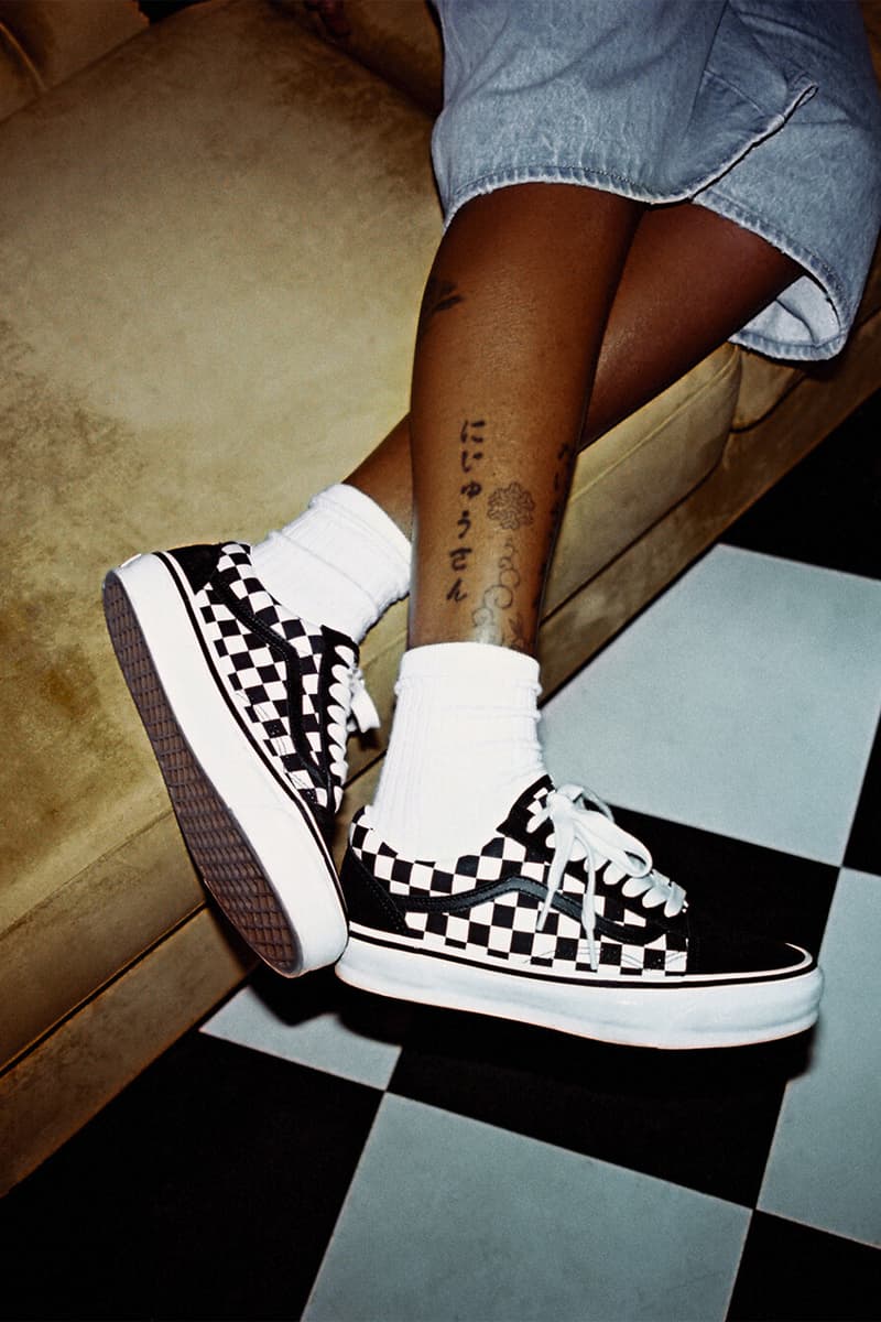 Vans, Old Skool, Little Simz, Skate, Shoes, Footwear, Checkerboard, Pattern, Black, White