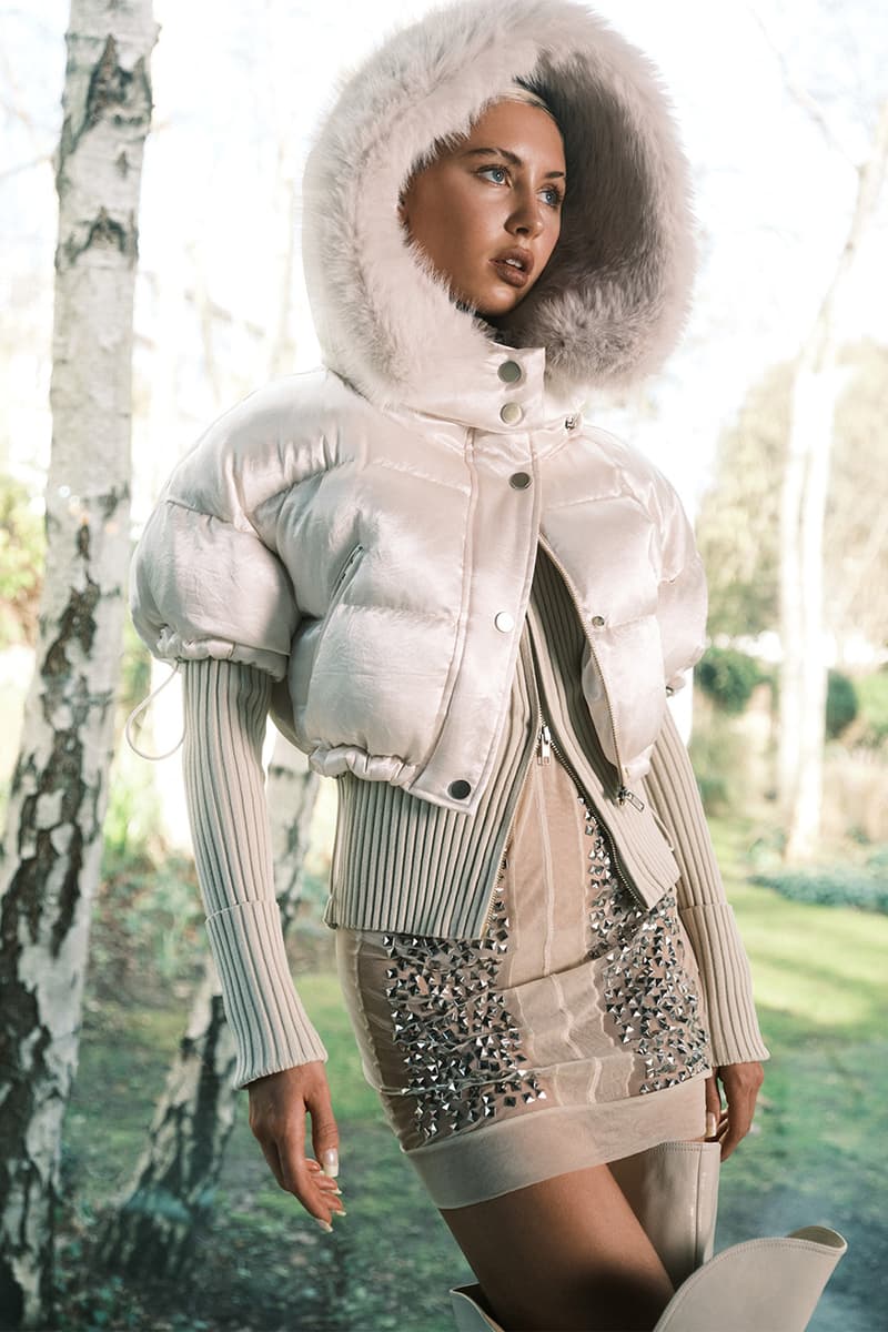 KNWLS, Iris Law, Fall/Winter 2025, Collection, Fur, White, Black, Brown, Maroon, Dress, Skirt, Jackets, Tops, Leather