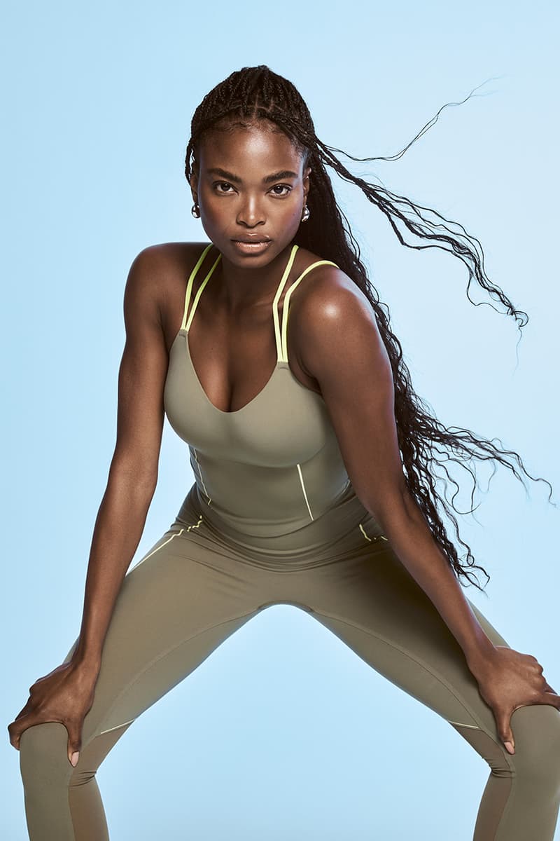 Victoria's Secret, Sports Bra, Taylor Hill, Mayowa Nicholas, Solange Van Doorn, Nneoma Anosike, Yellow, Khaki