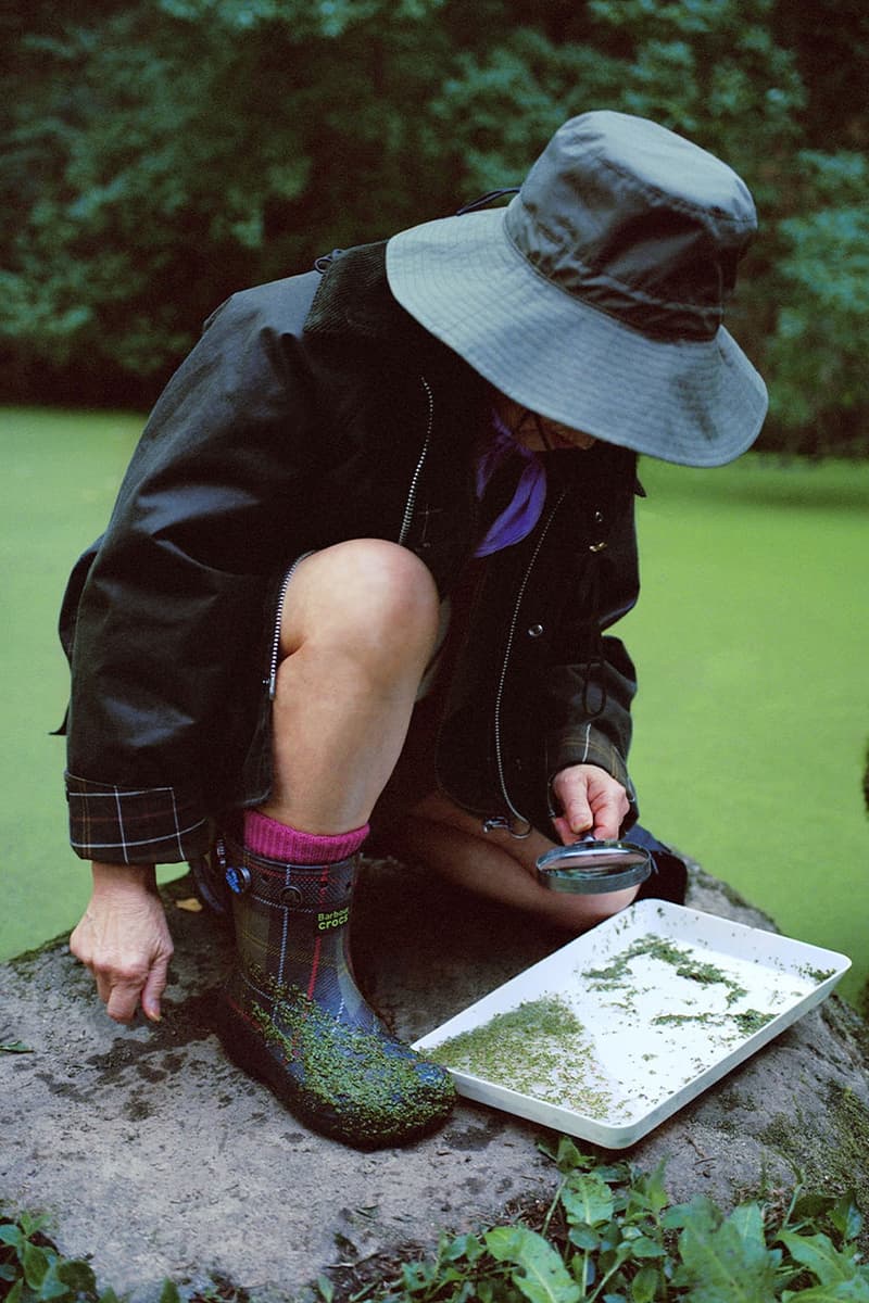 Barbour, Crocs, Wellington Boot, Clog, PVC, Tartan, Green, Red, Black, Jibbitz, Jacket