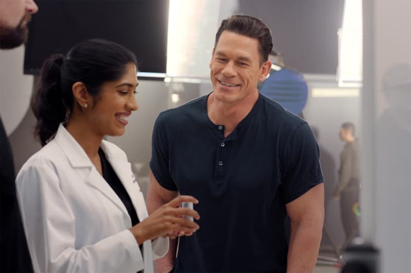 john cena laughing with a dermatologist, skincare, beauty, neutrogena campaign