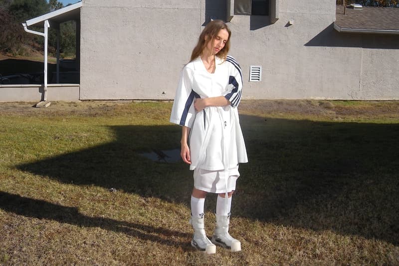 petra collins y3 adidas spring summer photography black track pants