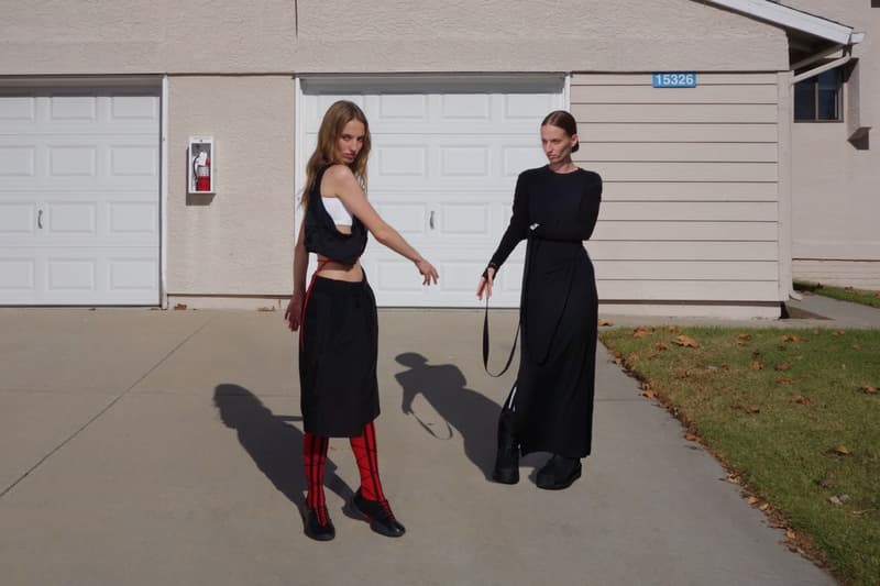 petra collins y3 adidas spring summer photography black track pants