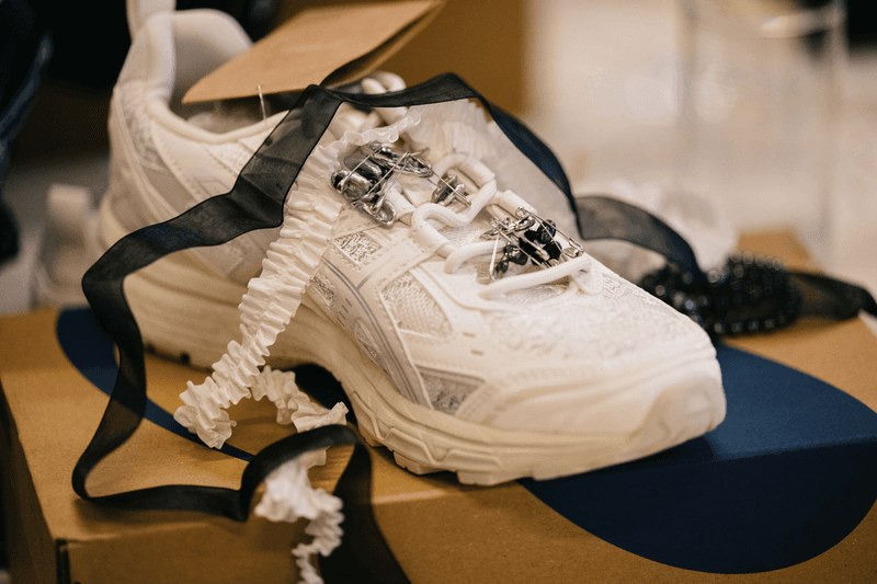 asics metagirl caterina mongillo gel nunobiki sneakers shoe footwear customization class personalization sustainable feathers metal new york city event lower east side chinatown