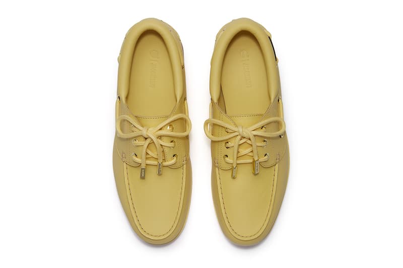 jacquemus timberland boat shoes beige butter yellow