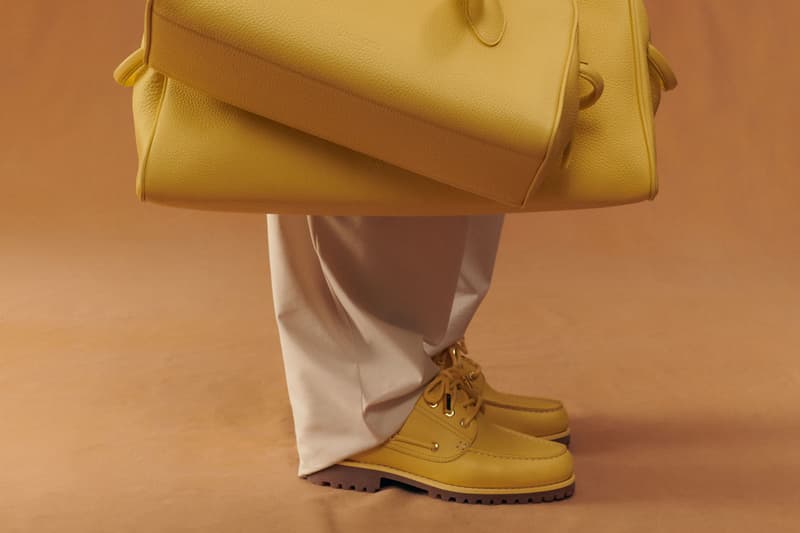 jacquemus timberland boat shoes beige butter yellow 