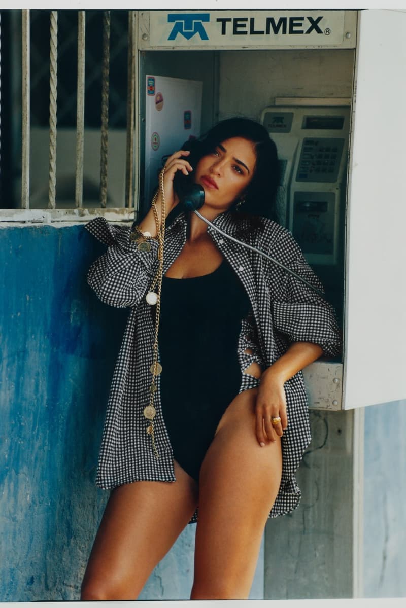 hunza g gingham bikinis luna blaise swimsuit girl sea body