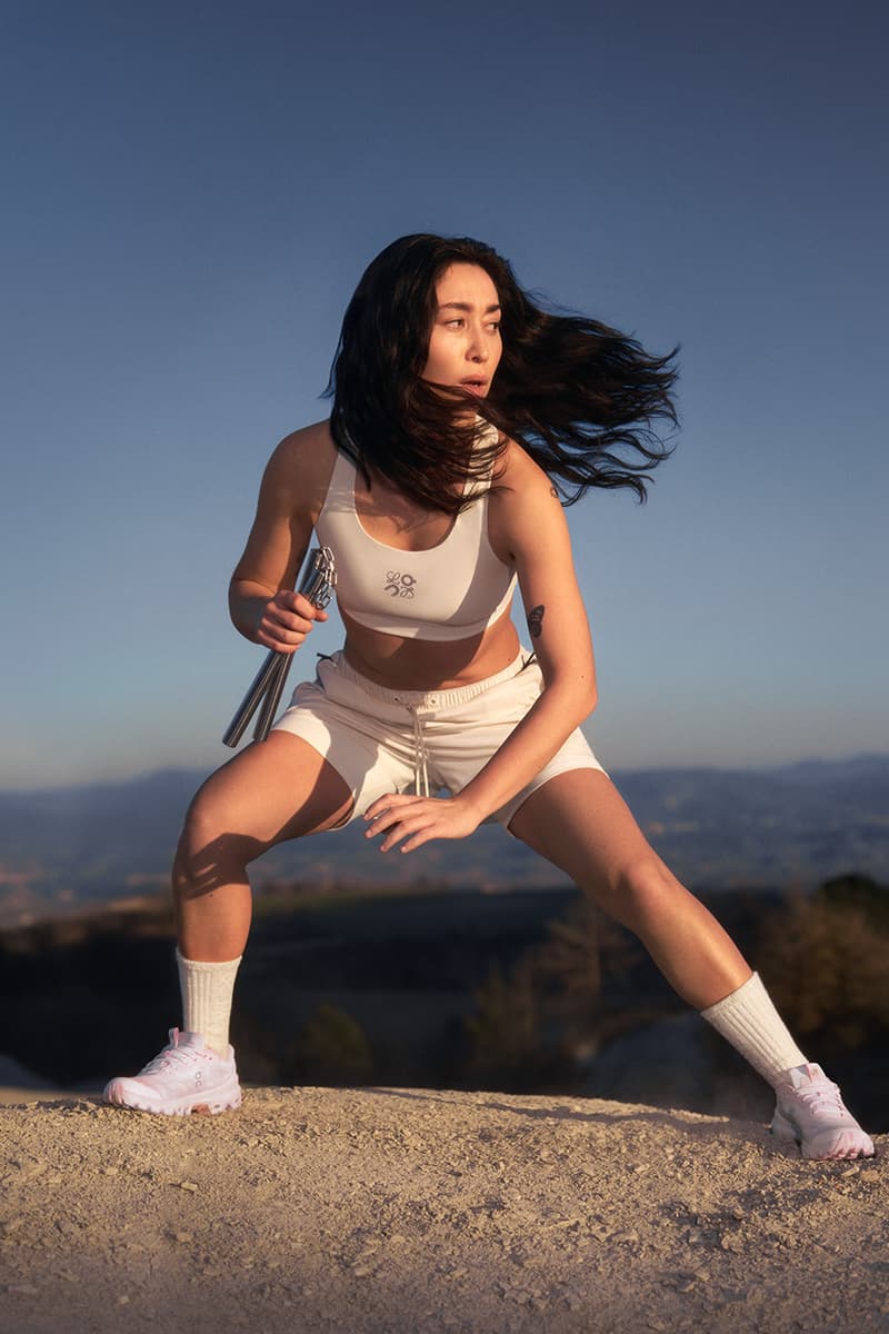 On Running, Loewe, Collaborations, Sneakers, White, Pink, Black, Green, Brown, Shorts, Caps, Sports Bra, Tops, Performance, Running, Hiking,