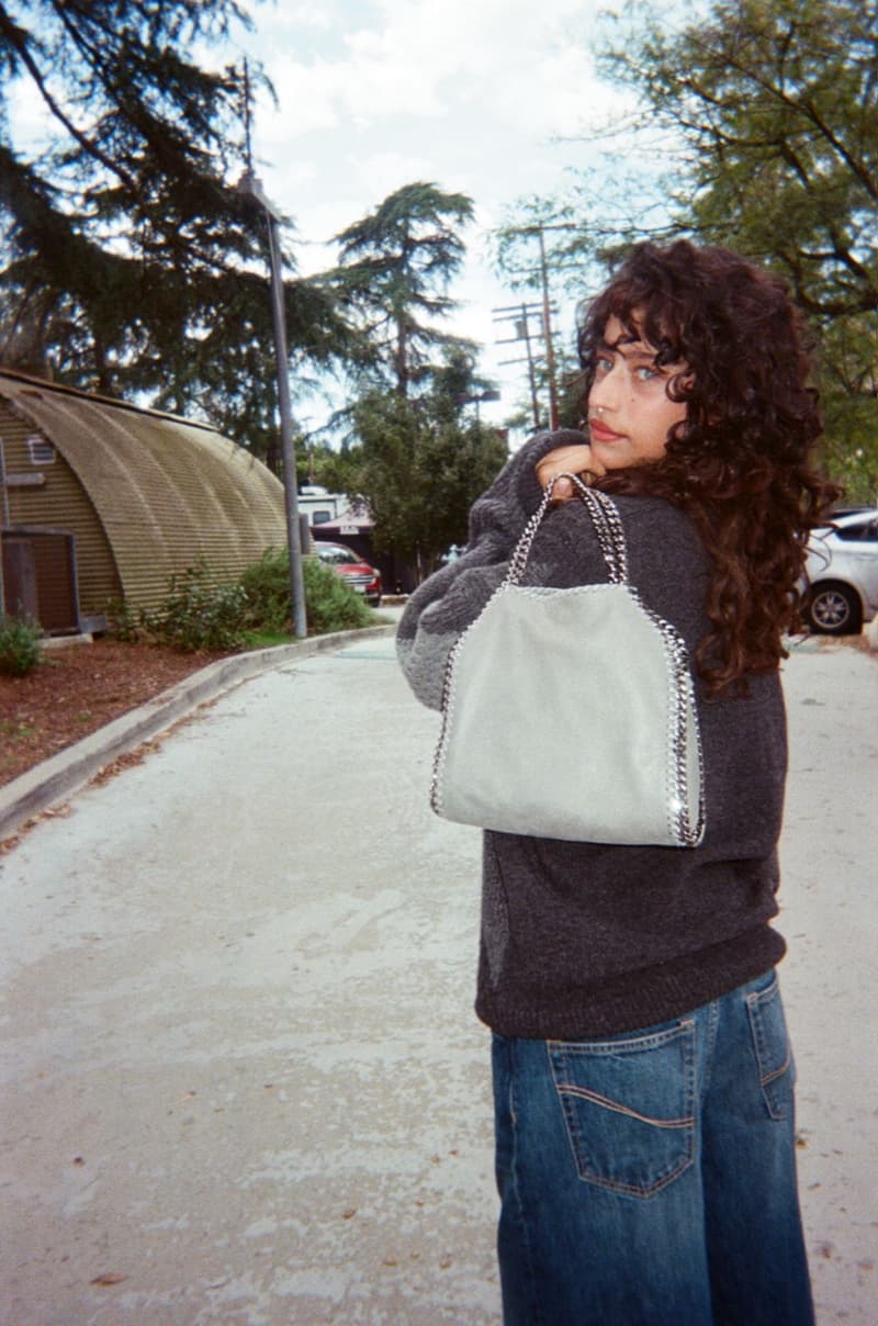 odessa a'zion actor stella mccartney falabella bag camera disposable naked