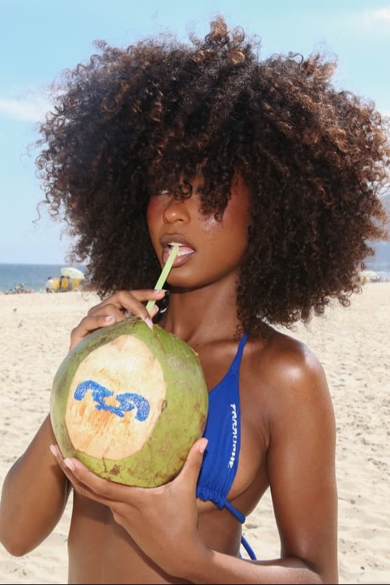 farrueche brazil swimwear tiny bikini top woman body sea crochet lime green