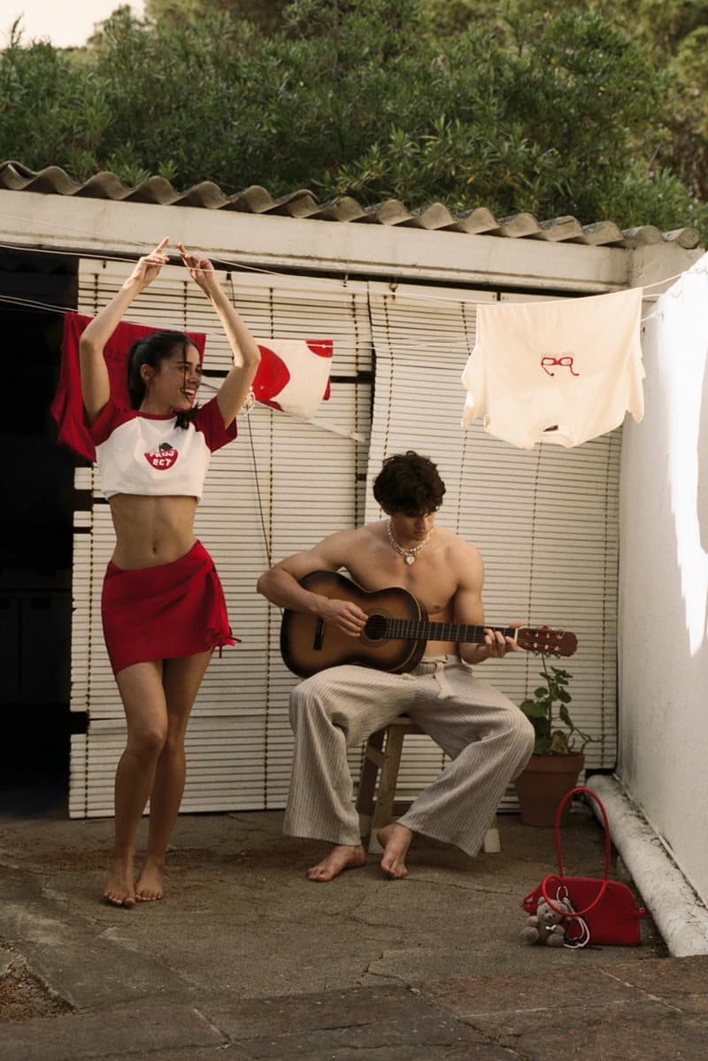 nude project, campaign, swimwear, girl, red bikini, boy, water, spain