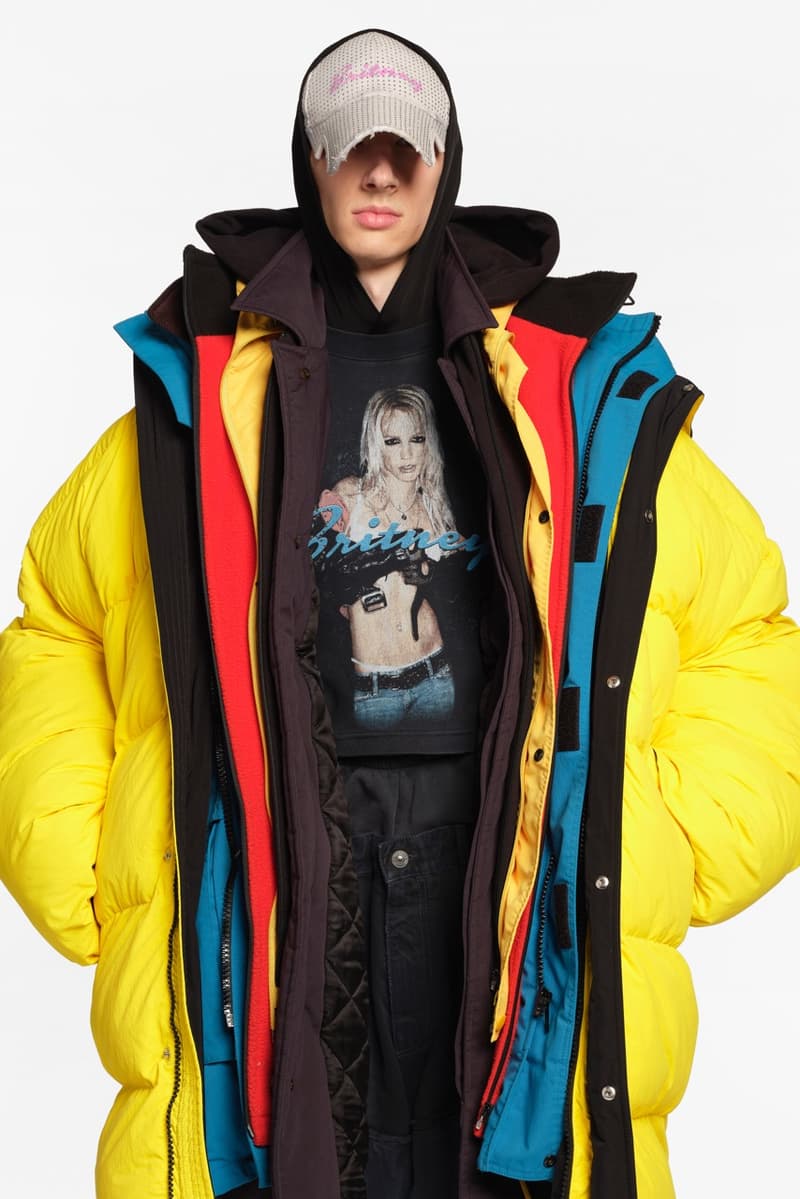 balenciaga, spring collection, demna, britney spears, music remix, graphic tshirts, caps, logo