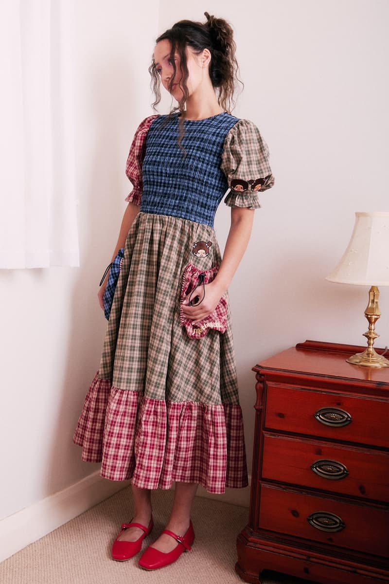 Lazy Oaf, Monchhichi, Collaborations, Pink, Purple, Blue, Tartan, Shirts, Button-Ups, Skirts, Tops