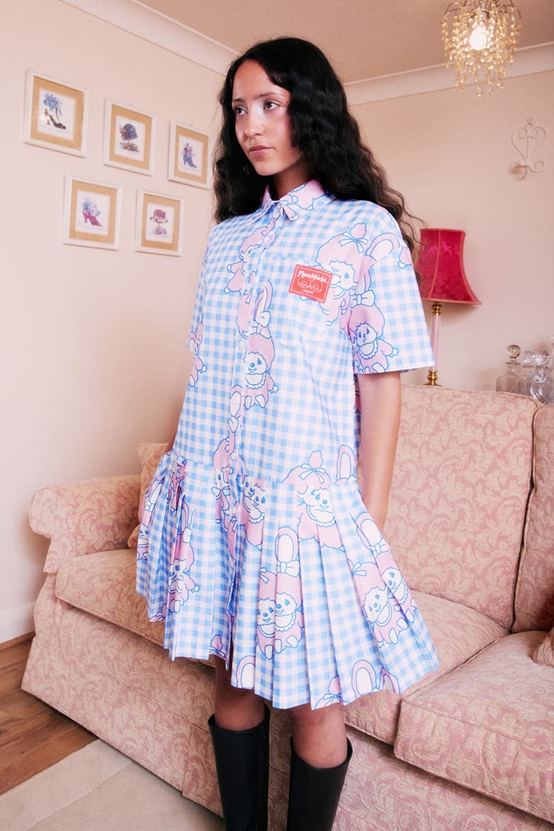 Lazy Oaf, Monchhichi, Collaborations, Pink, Purple, Blue, Tartan, Shirts, Button-Ups, Skirts, Tops