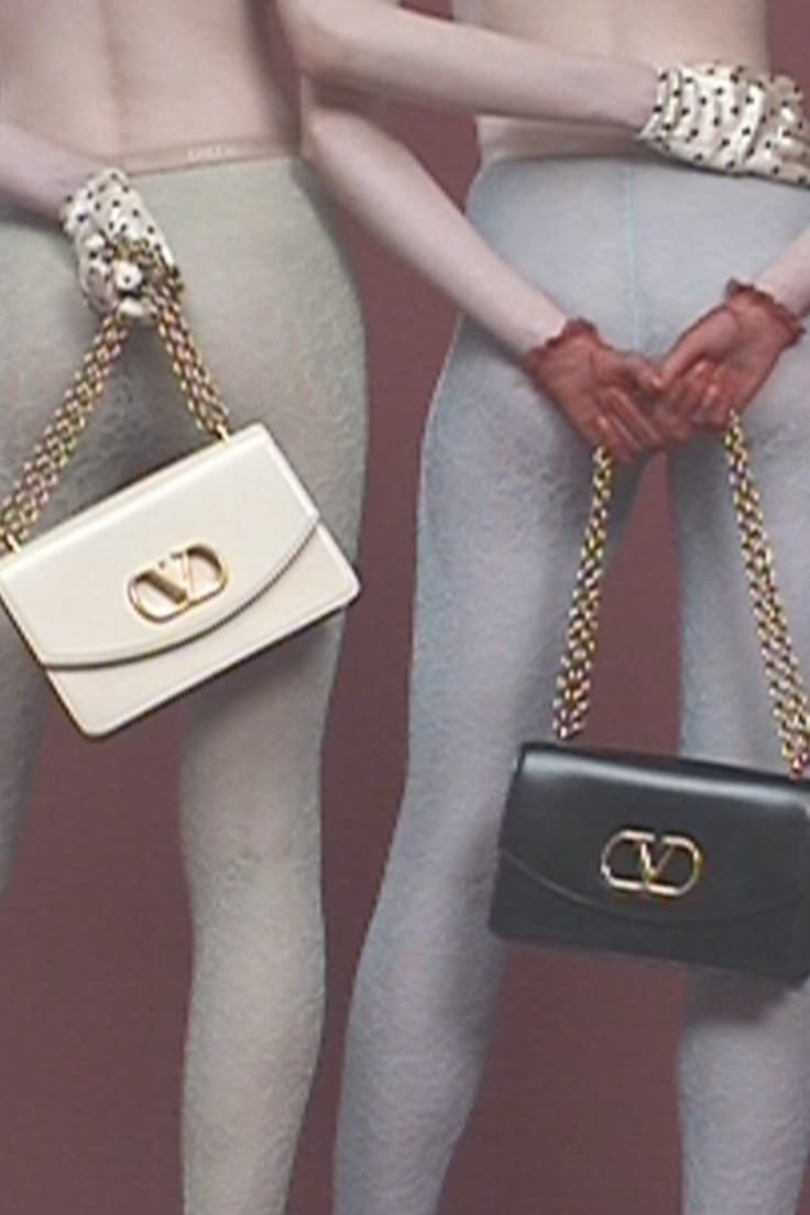 valentino, campaign, garavani bag, lace bodysuit, woman, body, handbags