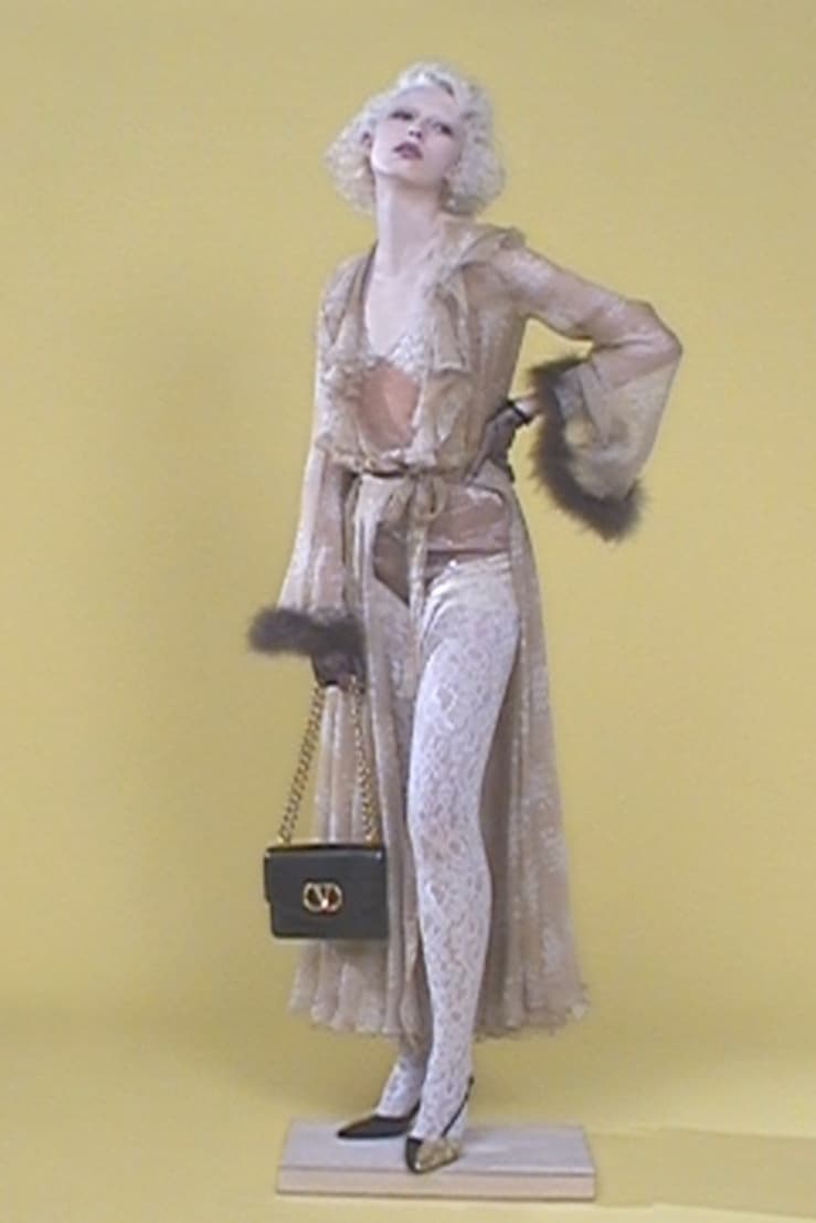 valentino, campaign, garavani bag, lace bodysuit, woman, body, handbags