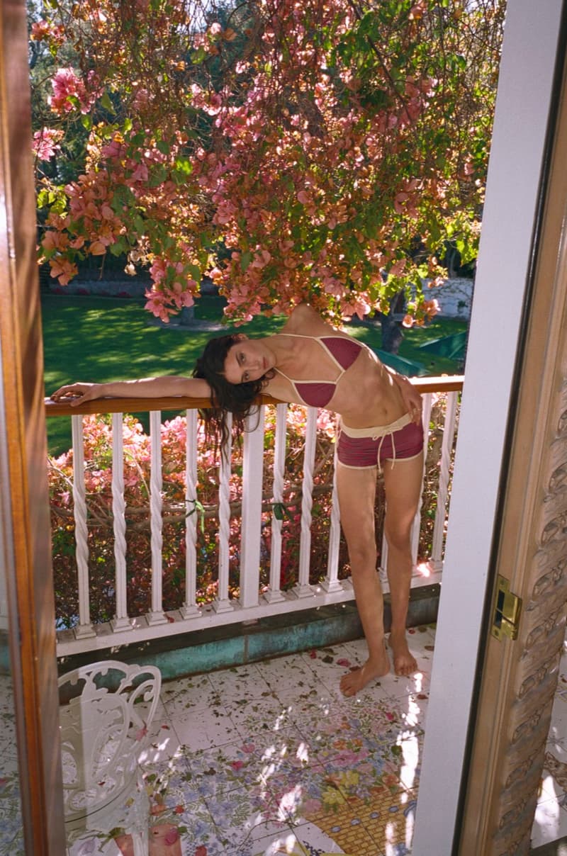 with jean, swimwear, skimpy bikinis, girl, model, laying down, bed, beach, holiday, vacation