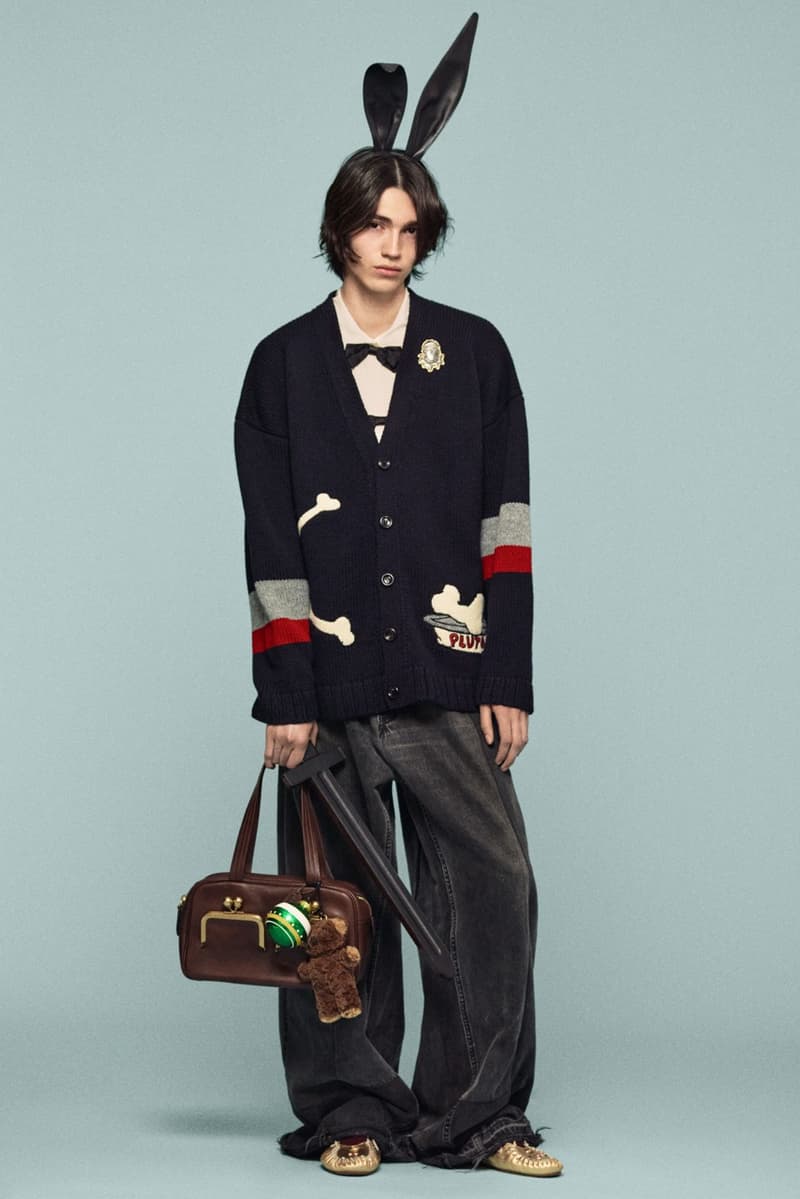 coach, stuart vevers, animal ears, bunny, plush charms, tiger stripe sneakers, sheer mesh top