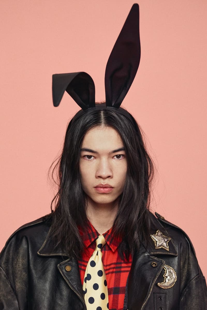 coach, stuart vevers, animal ears, bunny, plush charms, tiger stripe sneakers, sheer mesh top
