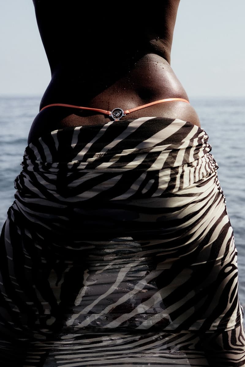 blumarine, resort, david koma, models, laying down, beach, swimwear, bikinis