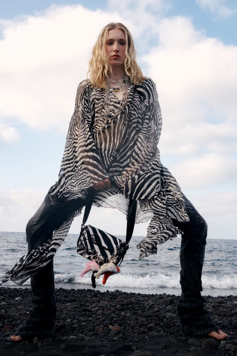 blumarine, resort, david koma, models, laying down, beach, swimwear, bikinis