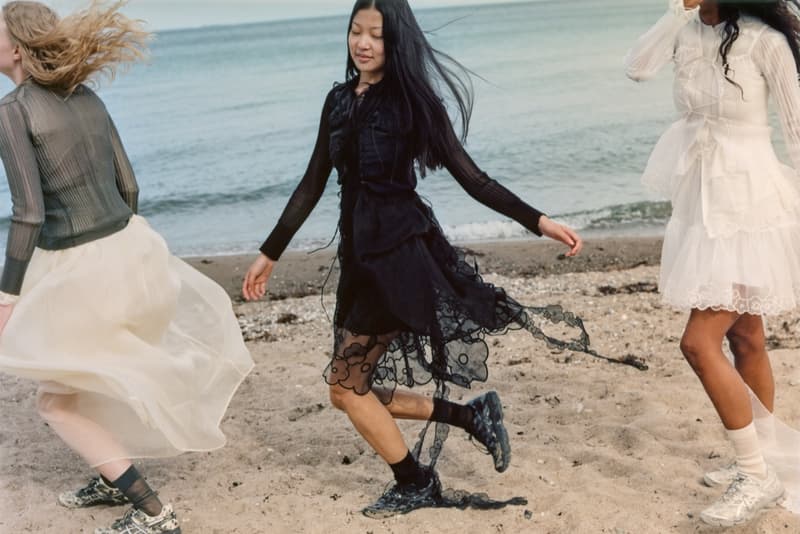 cecilie bahnsen, asics, sneakers, tulle dresses, girls, beach, water, sea
