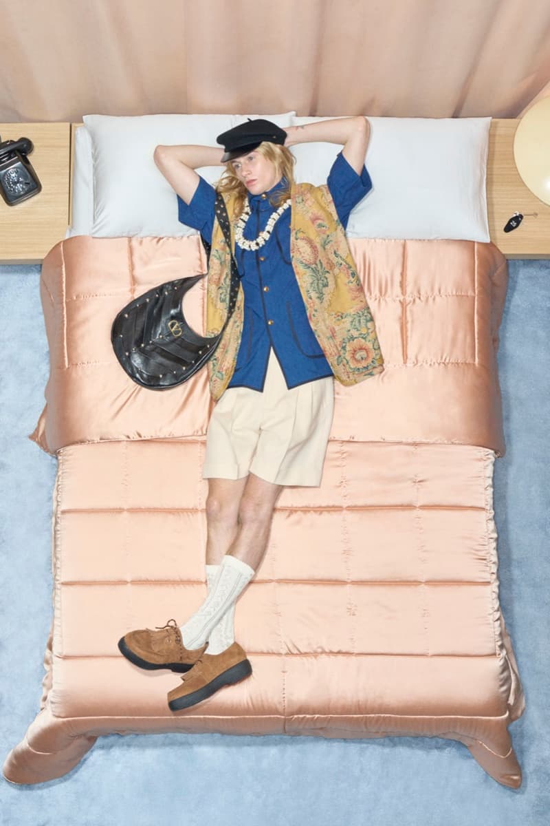 valentino, bed, models, necklaces, women, men, lying down, alessandro michele