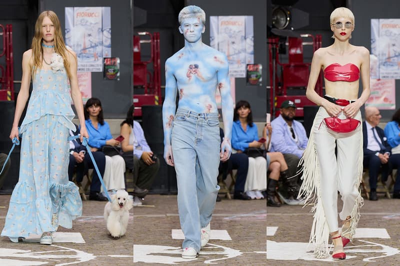 fiorucci, milan fashion week, runway show, women's bodies, sheer, painted body, bodysuit