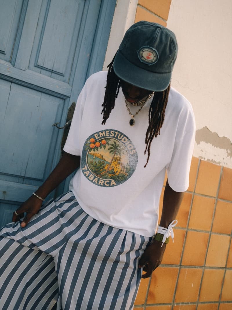 eme studios, spain, girls, streetwear, baggy shorts, island, beach, crochet polo tops