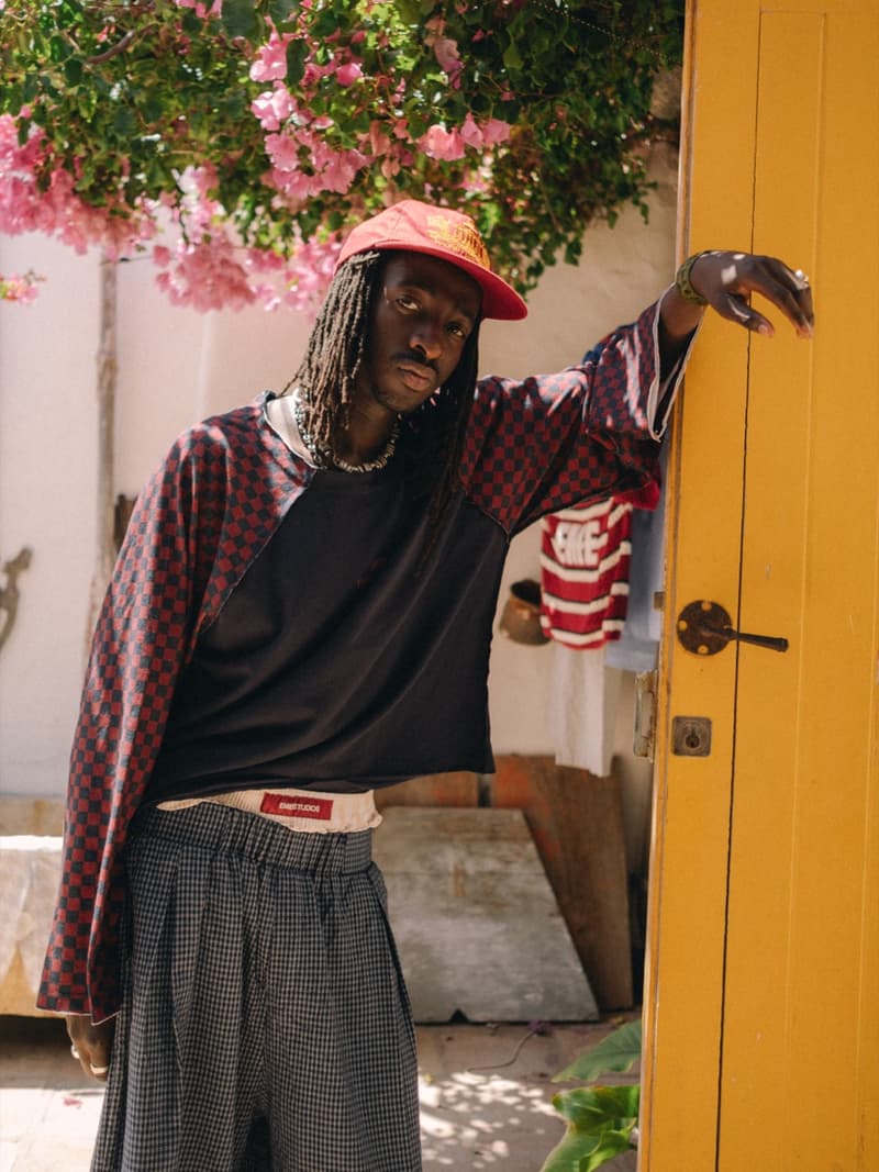 eme studios, spain, girls, streetwear, baggy shorts, island, beach, crochet polo tops