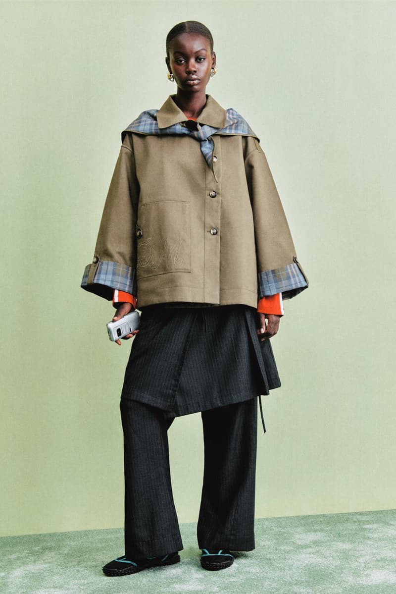 damson madder, polka dots, denim, models, lying down, sofa 