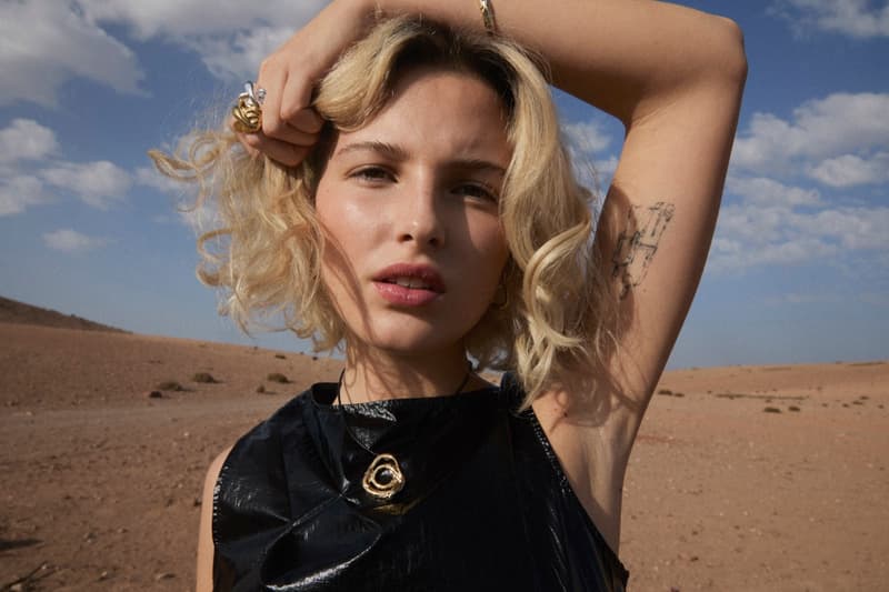 pilgrim jewelry, girls, beach, pool, bikini, gold pendant, silver, earrings, swimwear, sofa, lounging