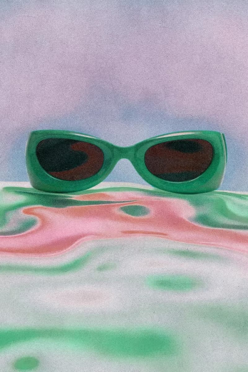 justin bieber, skylrk, green sunglasses, blue slides, puffy, red hat, accessories